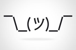 Shrug emoticon.